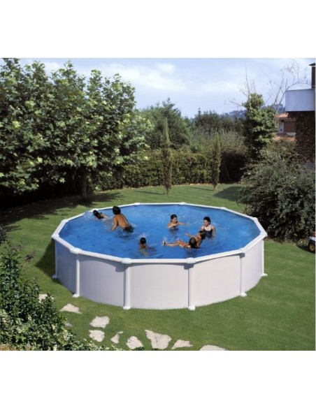 Piscina Gre redonda acero blanca 550 x 132 PR558 | GRE