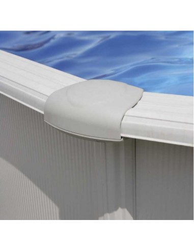 Piscina GRE ovalada acero blanca sin postes 730x375x132 GRE