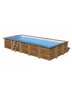 Piscina desmontable GRE de madera Braga