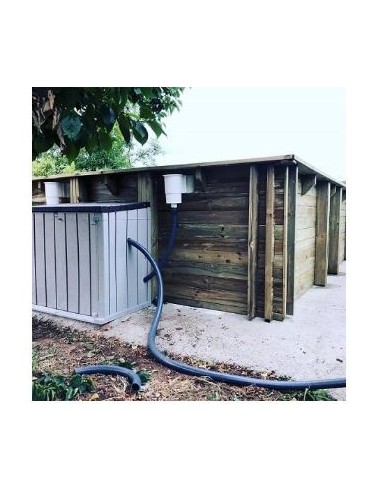 Piscina desmontable GRE de madera Braga