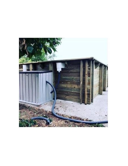 Piscina desmontable GRE de madera Braga
