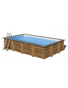 Piscina desmontable GRE de madera Mango