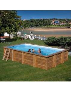 Piscina desmontable GRE de madera Mango 2