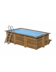 Piscina desmontable GRE de madera Marbella 2