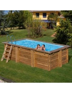 Piscina desmontable GRE de madera Marbella 2 2