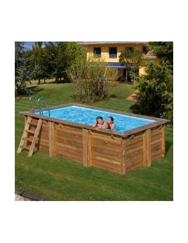 Piscina desmontable GRE de madera Marbella 2