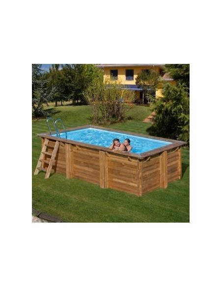 Piscina desmontable GRE de madera Marbella 2