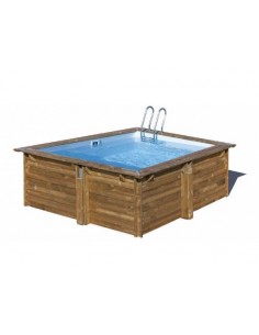 Piscina desmontable GRE de madera Carra
