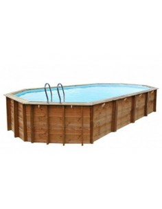 Piscina desmontable GRE de madera Orange