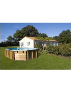 Piscina desmontable GRE de madera Vermela 2