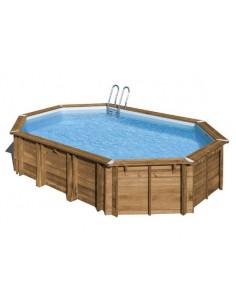 Piscina desmontable GRE de madera Avocado