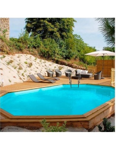 Piscina desmontable GRE de madera Avocado