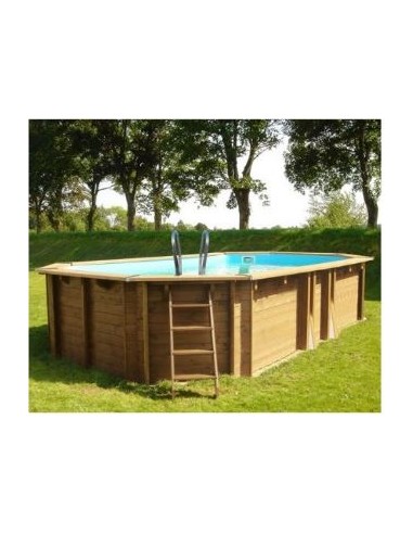 Piscina desmontable GRE de madera Safran 2 Ovalada