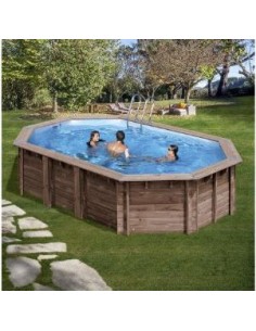 Piscina desmontable GRE de madera Macadamia 2