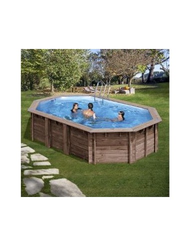 Piscina desmontable GRE de madera Macadamia