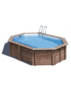 Piscina desmontable GRE de madera Bambu