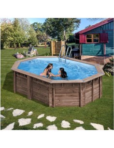 Piscina desmontable GRE de madera Bambu 2