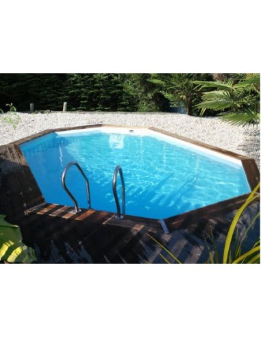 Piscina desmontable GRE de madera Grenade 2 Ovalada
