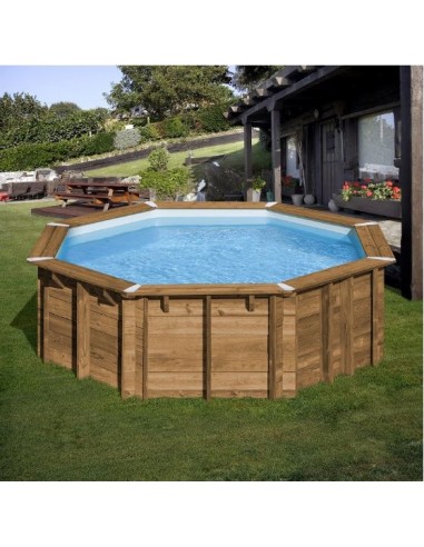 Piscina desmontable GRE de madera Ananas