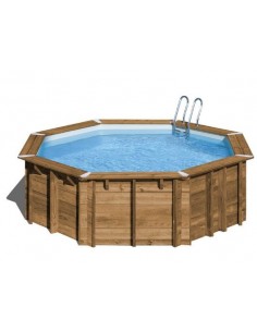 Piscina desmontable GRE de madera Vanille 2