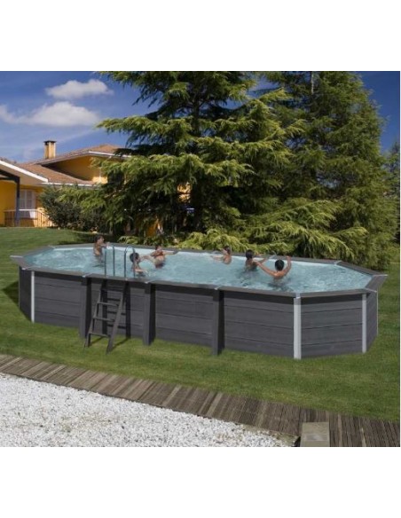 Piscina desmontable Gre de composite ovalada 804x386x↨124cm