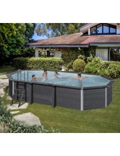 Piscina desmontable Gre de composite ovalada 664x386x↨124cm 2