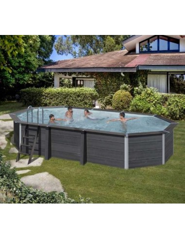 Piscina desmontable Gre de composite ovalada 664x386x↨124cm