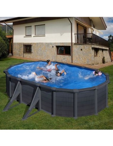 Piscina gre ovalada aspecto grafico 610x375x132