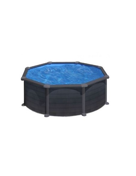 Piscina Gre redonda aspecto grafito PR358GF 350x132