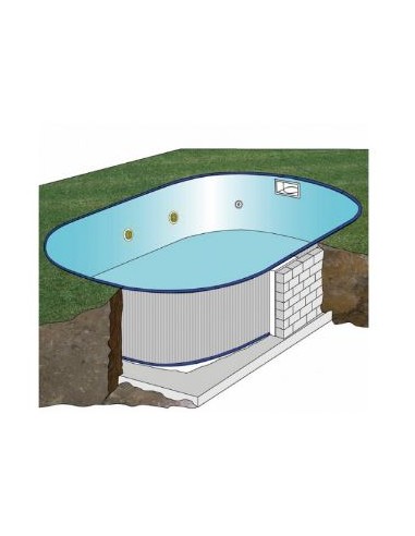 Piscina enterrada gre ovalada 600x320x150