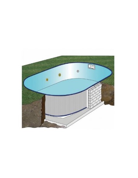 Piscina enterrada gre ovalada 800x400x150