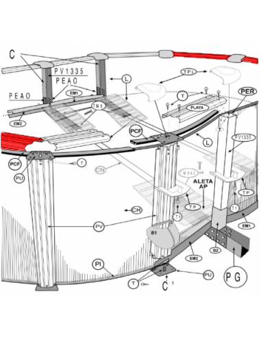 Repuestos piscinas gre PLY150141145 Servicio Técnico Oficial GRE