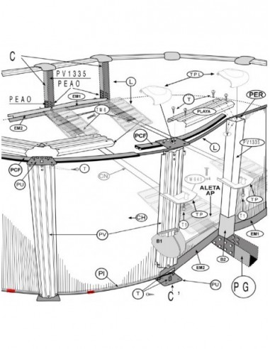 Repuestos piscinas desmontables PIPIGP Servicio Técnico Oficial GRE