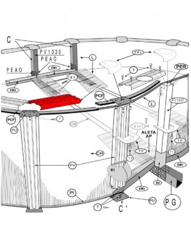Repuestos piscinas desmontables gre PLYG15040705 Servicio Técnico Oficial GRE