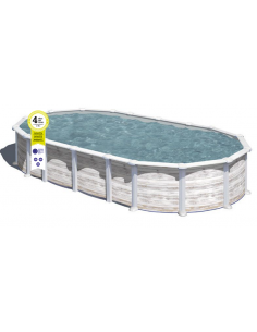 Piscina GRE ovalada serie Islandia 730 x 375 x 132 KITPROV7388N 2