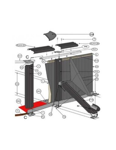 Repuestos piscinas desmontables gre PEBASEL630