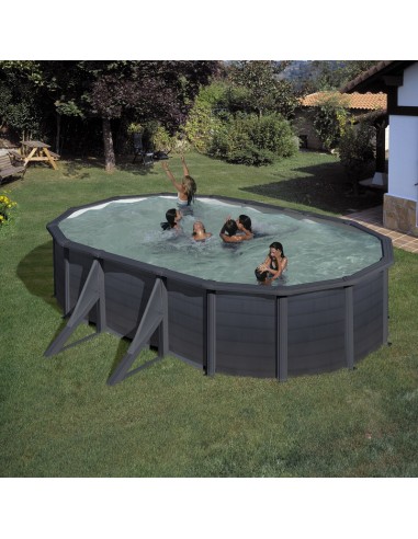 Piscina GRE ovalada serie Kea 610 x 375 x 120 KIT610GF