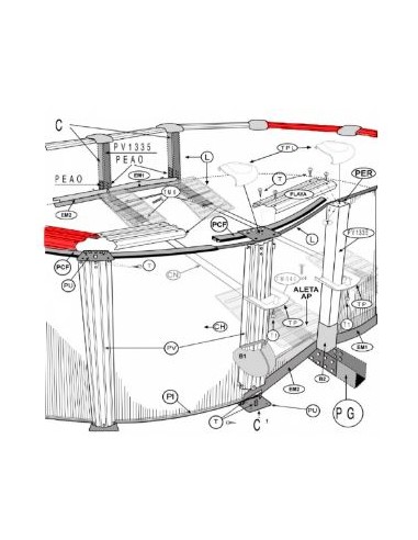 Repuestos piscinas desmontables gre PLYGF15100820