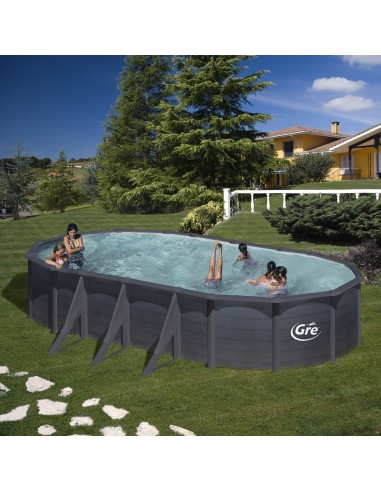 Piscina GRE ovalada serie Kea 730 x 375 x 120 KIT730GF