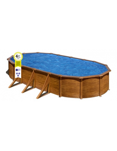 Piscina GRE ovalada serie Pacific 730 x 375 x 120 KIT730W