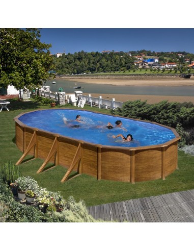 Piscina GRE ovalada serie Pacific 730 x 375 x 120 KIT730W