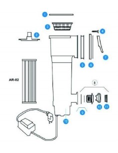 Kit de Juntas de Retorno Gre  marrón para Skimmer AR100W