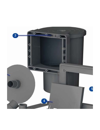 Tapa para skimmer Gre AR100 color gris