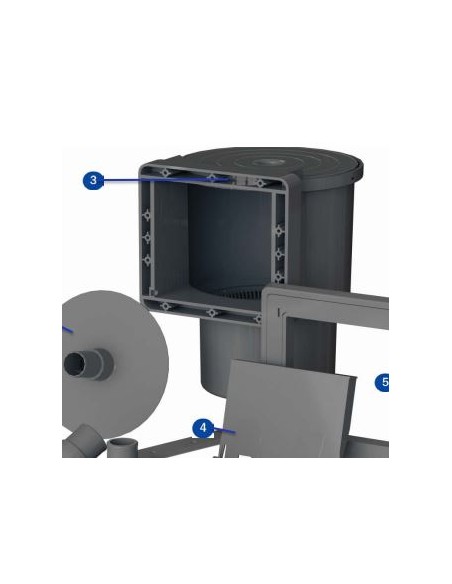 Tapa para skimmer Gre AR100 color gris