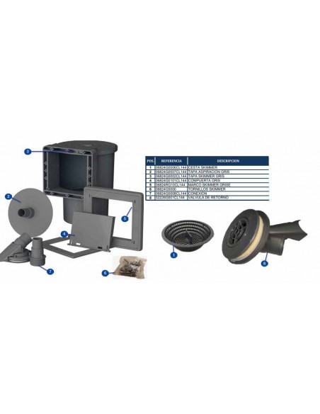 Tornillos skimmer gris 06824G5000