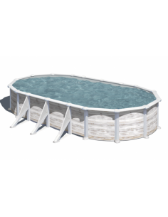 Piscina GRE ovalada imitación Nordica 610 x 375 x 132 GRE 2