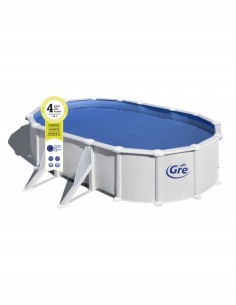Piscina GRE ovalada acero blanca 915 x 470 x 132 GRE
