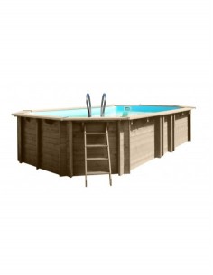 Liner piscina de madera gre safran 783809 2