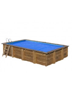 Liner azul para piscina desmontable de madera Gre modelo Lemon 2