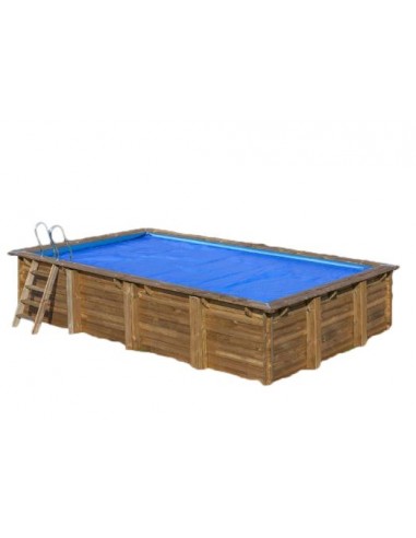 Liner azul para piscina desmontable de madera Gre modelo Lemon